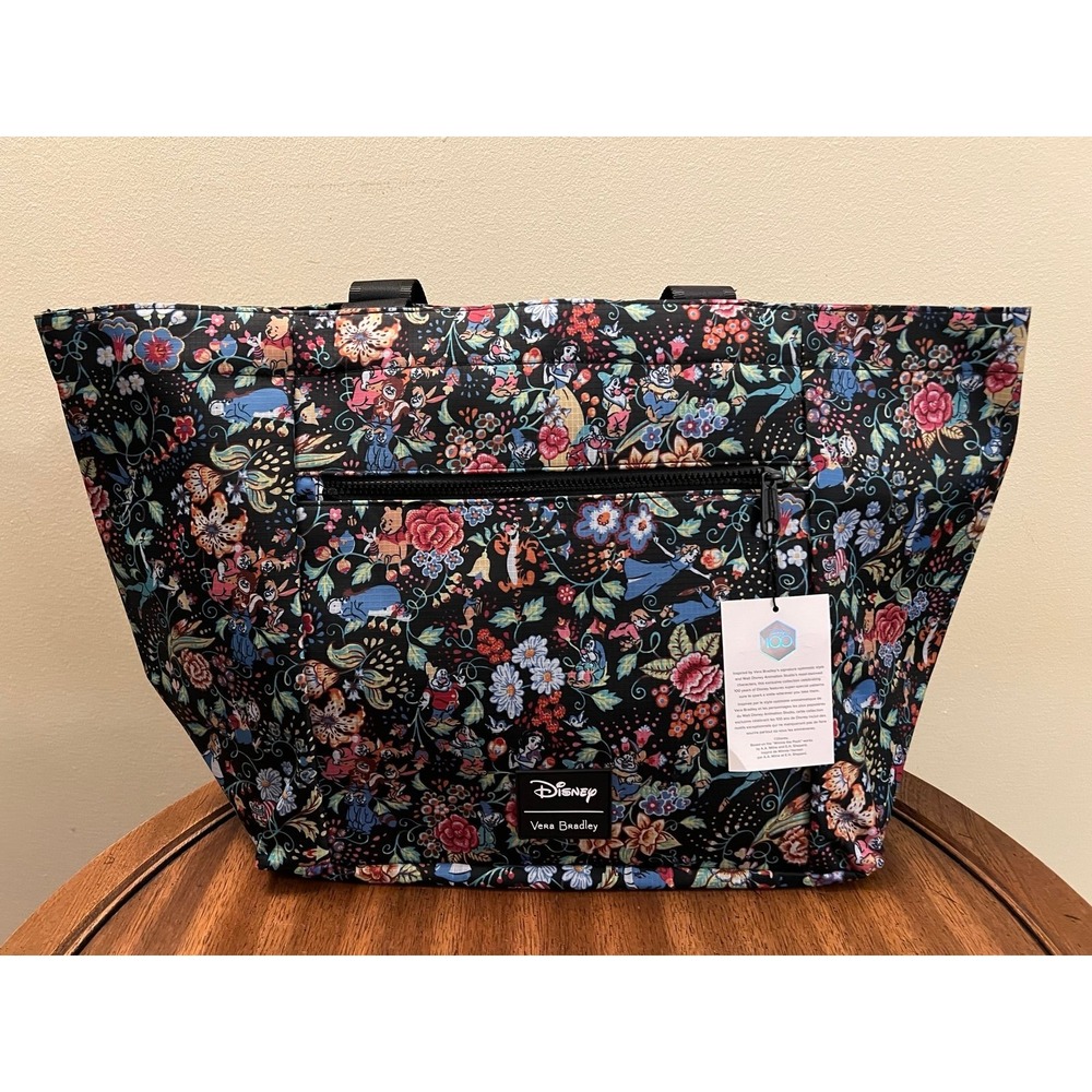 New Disney Vera Bradley 100 Disney Classics On The Green Drawstring Family Tote